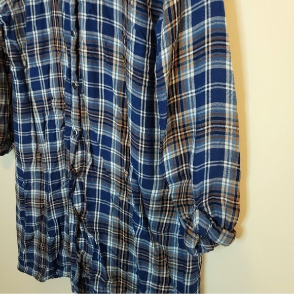 Oh Baby by Motherhood Maternity Plaid Button Down 3/4 Sleeve Shirt Size Small - Picture 10 of 12